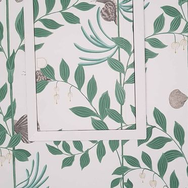 Castillo Pintors detalle de papel pared verde